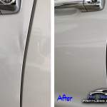 Image of Door Edge Dent on Toyota Sequoia Before and After Paintless Dent Repair