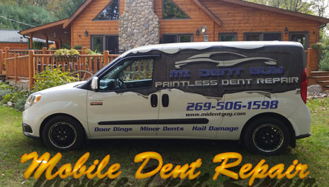 image of mobile dent repair van for mi dent guy paintless dent repair