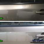 image of ford flex door crease dent before and after MI Dent Guy paintless dent repair